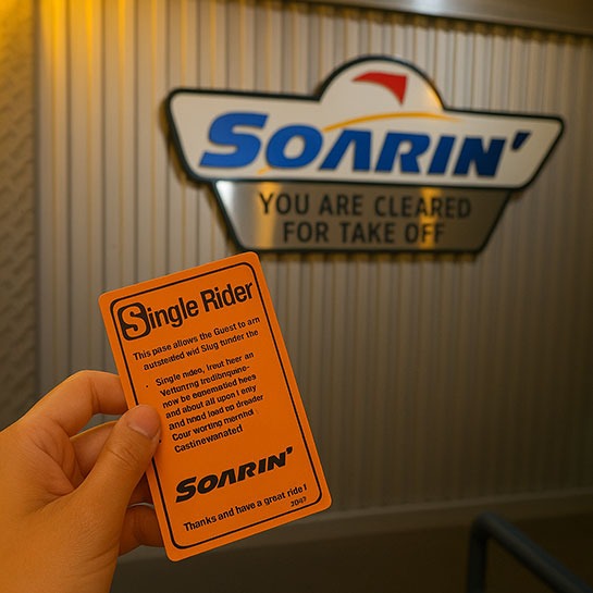 ソアリン・アラウンド・ザ・ワールドの「Single Rider」カード