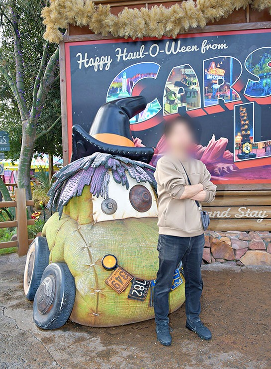 カーズランドエリアの入口付近のフォトパスポイント