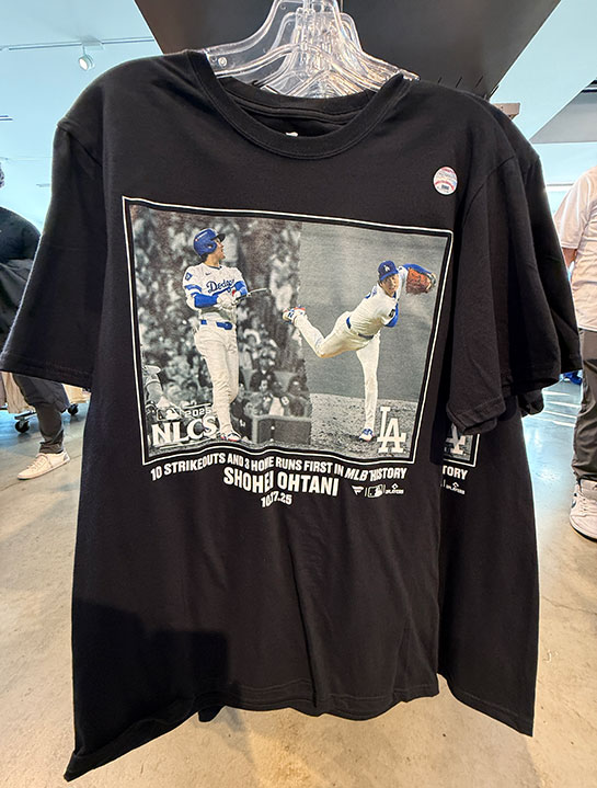 大谷翔平選手のリーグチャンピオンシップシリーズ記念Tシャツ