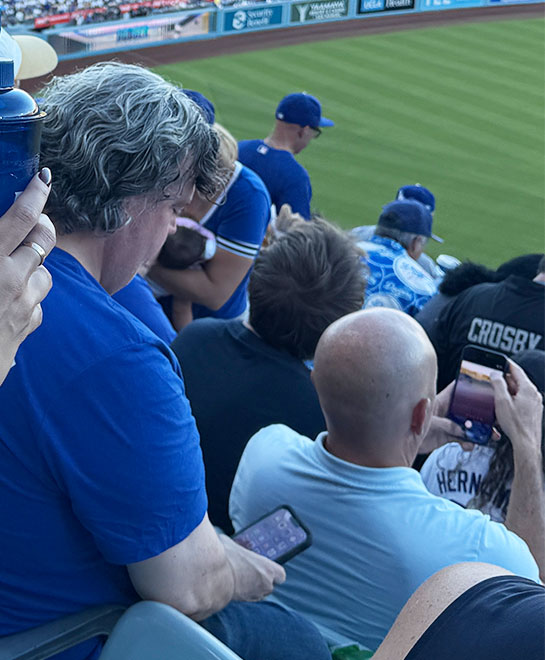 静まり返るドジャースファン