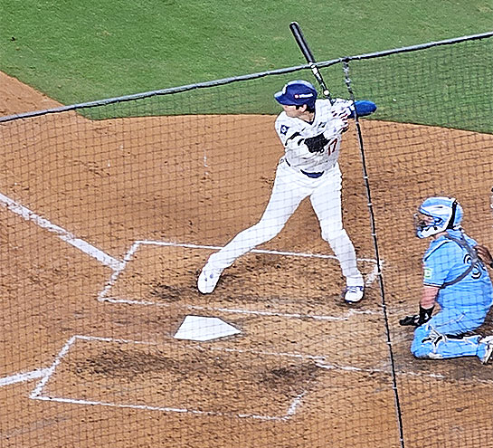 打席に立つ大谷選手