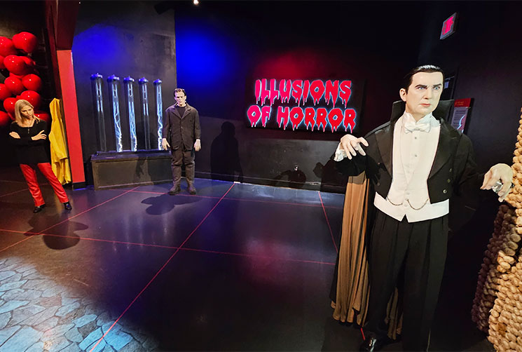 古典ホラー映画をテーマにした「ILLUSIONS OF HORROR」エリア