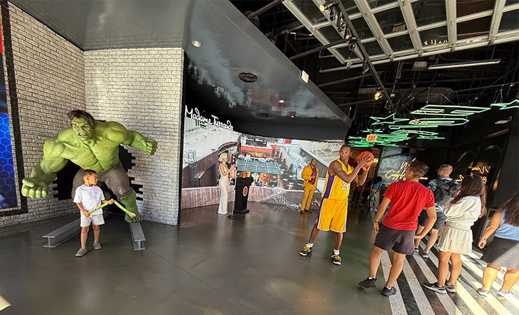 「マダム・タッソー・ハリウッド」のロビーエリア