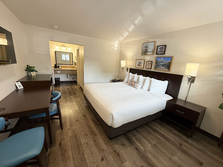 アルパイン インのキングベッド1台のシングルルーム