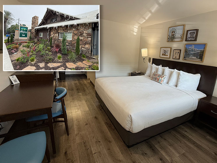 カリフォルニア・ディズニーから徒歩圏内のホテル アルパイン イン ニア コンベンションセンター