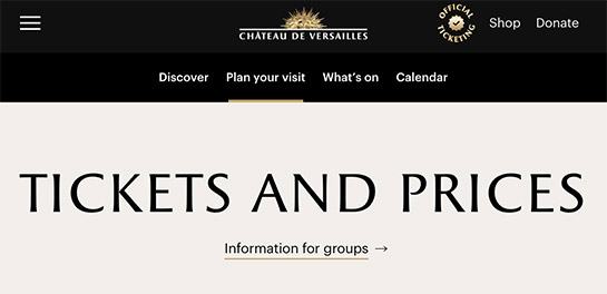 ヴェルサイユ宮殿 公式サイト