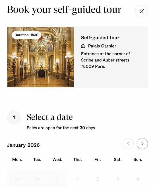 オペラ・ガルニエの公式チケット予約サイト