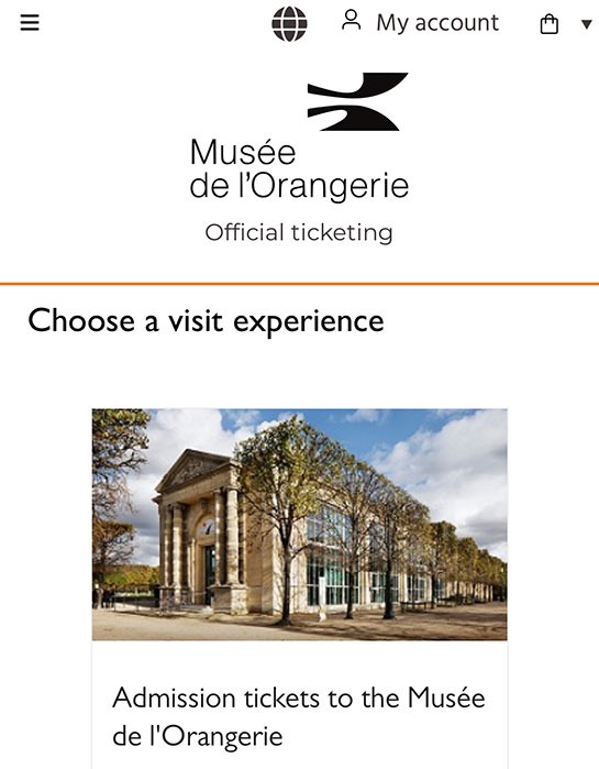 オランジュリー美術館 公式予約ページ