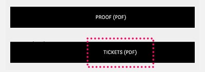 予約完了ページの「TICKETS(PDF)」ボタン