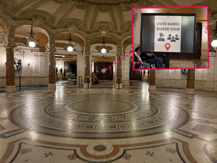 オペラ座見学ガイドツアーの待機場所「円形ロビー（ROTONDE DES ABONNES）」