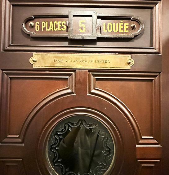 オペラ座の怪人 5番のボックス席のドア