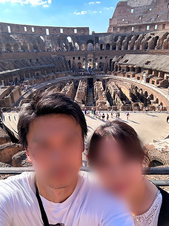 コロッセオ 「一般見学エリア（2階）」で撮影した記念写真(2026年2月)