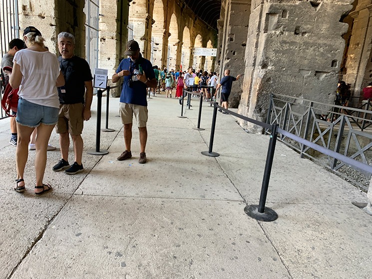 コロッセオ 地上階の外周通路の見学スタート地点