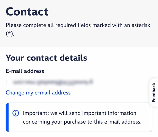 パリ ディズニーランドの公式HP - 「Contactページ」