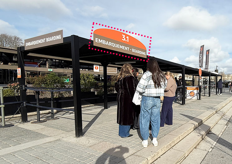 「バトー・パリジャン」観光クルーズの乗り場「3-1」