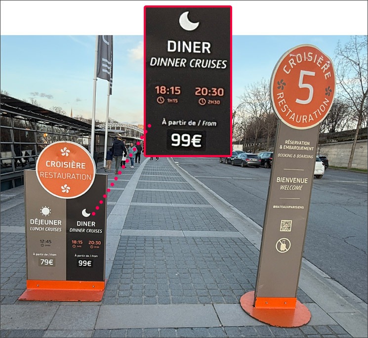 バトー・パリジャンの船着場 5番乗り場の様子