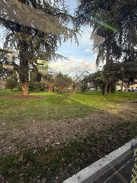 フォンダシオン・ルイヴィトン行きシャトルバスの車窓からの景色