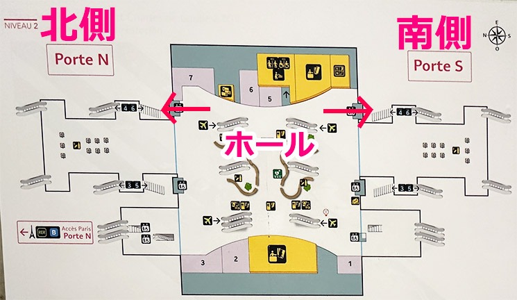 シャルル・ド・ゴール空港駅マップ