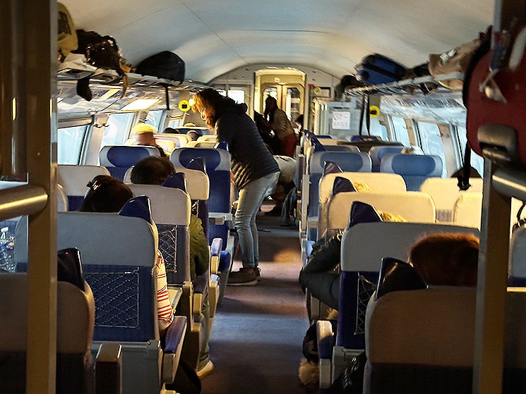 高速鉄道TGV 車内の2等席